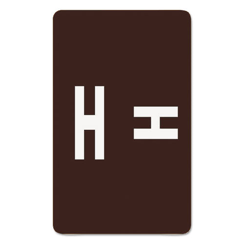 Smead® wholesale. Alphaz Color-coded Second Letter Alphabetical Labels, H, 1 X 1.63, Dark Brown, 10-sheet, 10 Sheets-pack. HSD Wholesale: Janitorial Supplies, Breakroom Supplies, Office Supplies.