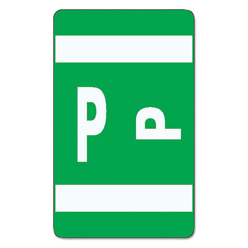 Smead® wholesale. Alphaz Color-coded Second Letter Alphabetical Labels, P, 1 X 1.63, Dark Green, 10-sheet, 10 Sheets-pack. HSD Wholesale: Janitorial Supplies, Breakroom Supplies, Office Supplies.