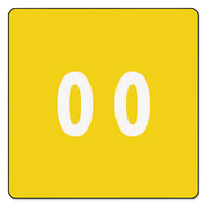 Smead® wholesale. Numerical End Tab File Folder Labels, 0, 1.5 X 1.5, Yellow, 250-roll. HSD Wholesale: Janitorial Supplies, Breakroom Supplies, Office Supplies.
