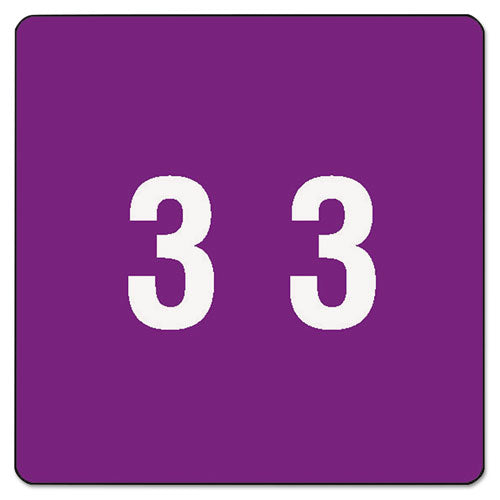 Smead® wholesale. Numerical End Tab File Folder Labels, 3, 1.5 X 1.5, Purple, 250-roll. HSD Wholesale: Janitorial Supplies, Breakroom Supplies, Office Supplies.