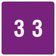 Smead® wholesale. Numerical End Tab File Folder Labels, 3, 1.5 X 1.5, Purple, 250-roll. HSD Wholesale: Janitorial Supplies, Breakroom Supplies, Office Supplies.