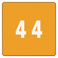Smead® wholesale. Numerical End Tab File Folder Labels, 4, 1.5 X 1.5, Orange, 250-roll. HSD Wholesale: Janitorial Supplies, Breakroom Supplies, Office Supplies.