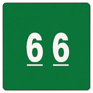 Smead® wholesale. Numerical End Tab File Folder Labels, 6, 1.5 X 1.5, Green, 250-roll. HSD Wholesale: Janitorial Supplies, Breakroom Supplies, Office Supplies.