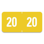 Smead® wholesale. Yearly End Tab File Folder Labels, 20, 0.5 X 1, Yellow, 25-sheet, 10 Sheets-pack. HSD Wholesale: Janitorial Supplies, Breakroom Supplies, Office Supplies.