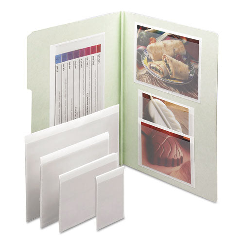 Smead® wholesale. Self-adhesive Poly Pockets, Top Load, 4 1-16 X 3, Clear, 100-box. HSD Wholesale: Janitorial Supplies, Breakroom Supplies, Office Supplies.