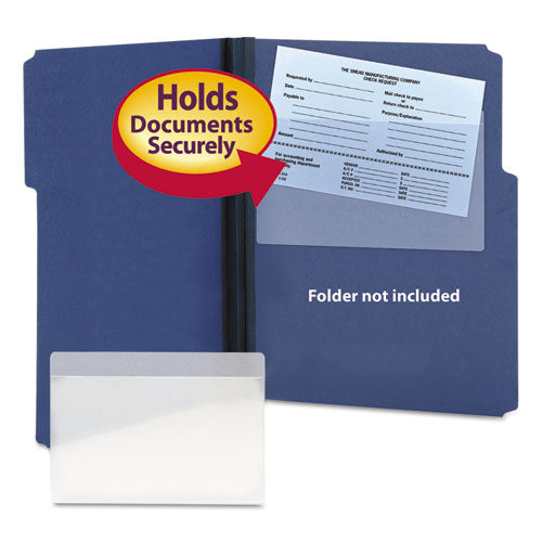 Smead® wholesale. Self-adhesive Poly Pockets, Top Load, 9 X 5-9-16, Clear, 100-box. HSD Wholesale: Janitorial Supplies, Breakroom Supplies, Office Supplies.