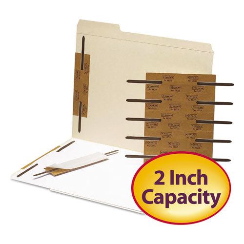 Smead® wholesale. Reinforced Self-adhesive Fasteners, 2" Capacity, 2.75" Center To Center, Brown, 100-box. HSD Wholesale: Janitorial Supplies, Breakroom Supplies, Office Supplies.