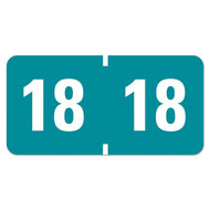 Smead® wholesale. Yearly End Tab File Folder Labels, 18, 0.75 X 1.5, Teal, 500-roll. HSD Wholesale: Janitorial Supplies, Breakroom Supplies, Office Supplies.