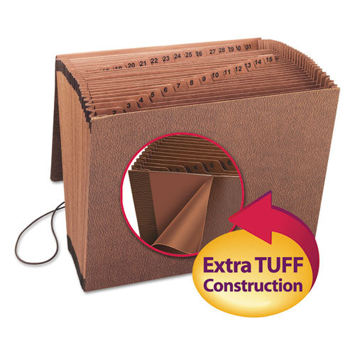 Smead® wholesale. Tuff Expanding Files, 31 Sections, 1-31-cut Tab, Letter Size, Redrope. HSD Wholesale: Janitorial Supplies, Breakroom Supplies, Office Supplies.