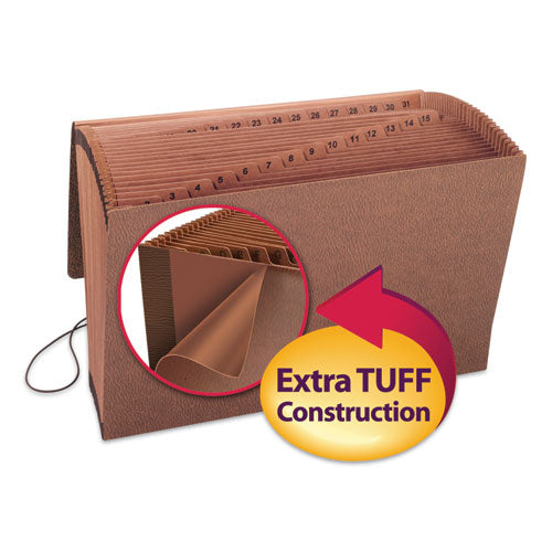 Smead® wholesale. Tuff Expanding Files, 31 Sections, 1-31-cut Tab, Legal Size, Redrope. HSD Wholesale: Janitorial Supplies, Breakroom Supplies, Office Supplies.