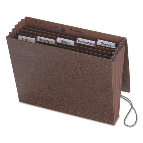 Smead® wholesale. Six-pocket Subject File W- Insertable Tabs, 5.25" Expansion, 6 Sections, 1-5-cut Tab, Letter Size, Redrope. HSD Wholesale: Janitorial Supplies, Breakroom Supplies, Office Supplies.