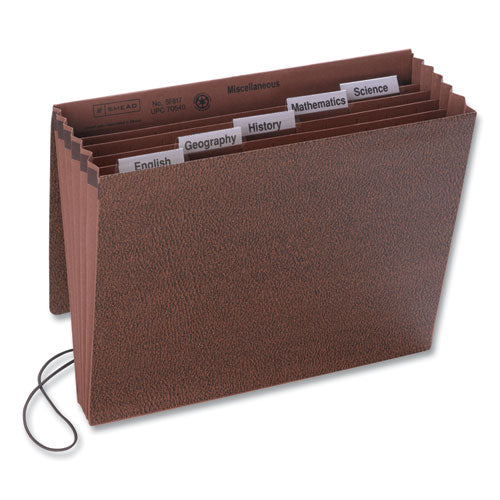 Smead® wholesale. Six-pocket Subject File W- Insertable Tabs, 5.25" Expansion, 6 Sections, 1-5-cut Tab, Letter Size, Redrope. HSD Wholesale: Janitorial Supplies, Breakroom Supplies, Office Supplies.