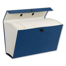 Smead® wholesale. Expanding File Box, 16.63" Expansion, 19 Sections, 1-19-cut Tab, Legal Size, Blue. HSD Wholesale: Janitorial Supplies, Breakroom Supplies, Office Supplies.