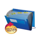 Smead® wholesale. Expanding File With Color Tab Inserts, 12 Sections, Letter Size, Blue. HSD Wholesale: Janitorial Supplies, Breakroom Supplies, Office Supplies.