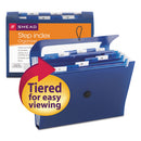 Smead® wholesale. Step Index Organizer, 12 Sections, 1-6-cut Tab, Letter Size, Navy. HSD Wholesale: Janitorial Supplies, Breakroom Supplies, Office Supplies.