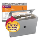 Smead® wholesale. Step Index Organizer, 12 Sections, 1-6-cut Tab, Letter Size, Silver. HSD Wholesale: Janitorial Supplies, Breakroom Supplies, Office Supplies.