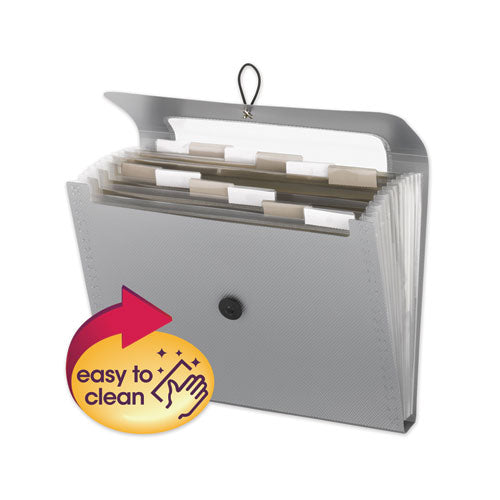 Smead® wholesale. Step Index Organizer, 12 Sections, 1-6-cut Tab, Letter Size, Silver. HSD Wholesale: Janitorial Supplies, Breakroom Supplies, Office Supplies.