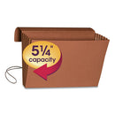 Smead® wholesale. Extra-wide Expanding Wallets W- Elastic Cord, 5.25" Expansion, 1 Section, Legal Size, Redrope. HSD Wholesale: Janitorial Supplies, Breakroom Supplies, Office Supplies.
