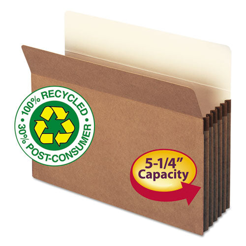 Smead® wholesale. 100% Recycled Top Tab File Pockets, 5.25" Expansion, Letter Size, Redrope, 10-box. HSD Wholesale: Janitorial Supplies, Breakroom Supplies, Office Supplies.