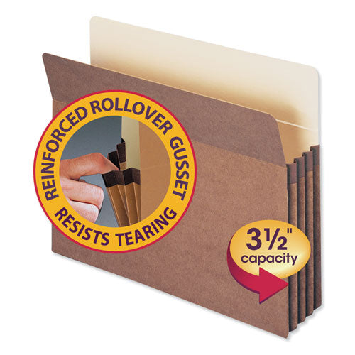 Smead® wholesale. Redrope Drop Front File Pockets, 3.5" Expansion, Letter Size, Redrope, 25-box. HSD Wholesale: Janitorial Supplies, Breakroom Supplies, Office Supplies.