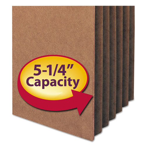 Smead® wholesale. Redrope Drop Front File Pockets, 5.25" Expansion, Letter Size, Redrope, 10-box. HSD Wholesale: Janitorial Supplies, Breakroom Supplies, Office Supplies.