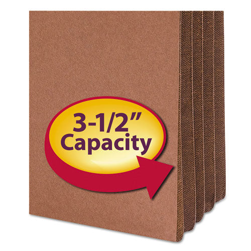 Smead® wholesale. Redrope Drop-front File Pockets W- Fully Lined Gussets, 3.5" Expansion, Letter Size, Redrope, 10-box. HSD Wholesale: Janitorial Supplies, Breakroom Supplies, Office Supplies.