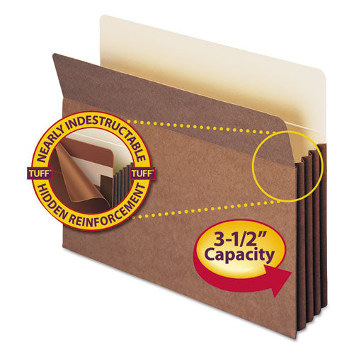 Smead® wholesale. Redrope Tuff Pocket Drop-front File Pockets W- Fully Lined Gussets, 3.5" Expansion, Letter Size, Redrope, 10-box. HSD Wholesale: Janitorial Supplies, Breakroom Supplies, Office Supplies.