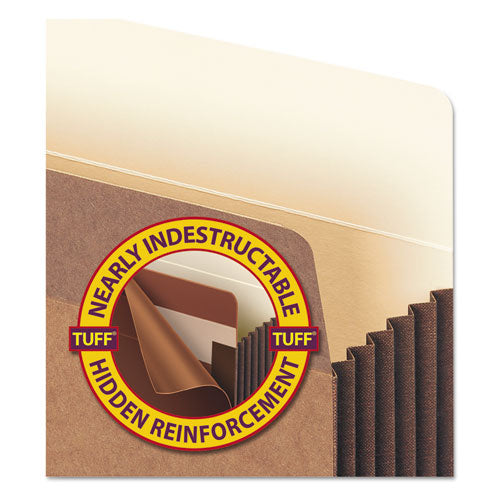 Smead® wholesale. Redrope Tuff Pocket Drop-front File Pockets W- Fully Lined Gussets, 5.25" Expansion, Letter Size, Redrope, 10-box. HSD Wholesale: Janitorial Supplies, Breakroom Supplies, Office Supplies.