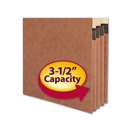 Smead® wholesale. Redrope Drop-front End Tab File Pockets, 3.5" Expansion, Letter Size, Redrope, 10-box. HSD Wholesale: Janitorial Supplies, Breakroom Supplies, Office Supplies.