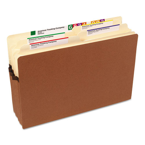 Smead® wholesale. Redrope Drop Front File Pockets, 3.5" Expansion, Legal Size, Redrope, 25-box. HSD Wholesale: Janitorial Supplies, Breakroom Supplies, Office Supplies.