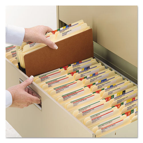 Smead® wholesale. Redrope Drop-front File Pockets W- Fully Lined Gussets, 3.5" Expansion, Legal Size, Redrope, 10-box. HSD Wholesale: Janitorial Supplies, Breakroom Supplies, Office Supplies.