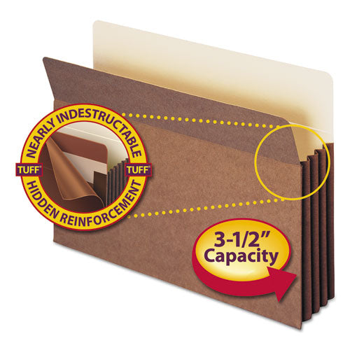 Smead® wholesale. Redrope Tuff Pocket Drop-front File Pockets W- Fully Lined Gussets, 3.5" Expansion, Legal Size, Redrope, 10-box. HSD Wholesale: Janitorial Supplies, Breakroom Supplies, Office Supplies.