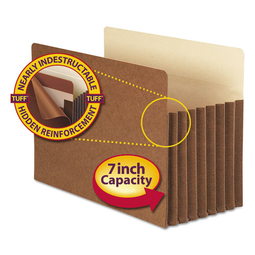 Smead® wholesale. Redrope Tuff Pocket Drop-front File Pockets W- Fully Lined Gussets, 7" Expansion, Legal Size, Redrope, 5-box. HSD Wholesale: Janitorial Supplies, Breakroom Supplies, Office Supplies.