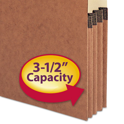 Smead® wholesale. Redrope Drop-front End Tab File Pockets, 3.5" Expansion, Legal Size, Redrope, 10-box. HSD Wholesale: Janitorial Supplies, Breakroom Supplies, Office Supplies.