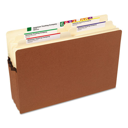 Smead® wholesale. Redrope Drop Front File Pockets, 3.5" Expansion, Legal Size, Redrope, 50-box. HSD Wholesale: Janitorial Supplies, Breakroom Supplies, Office Supplies.