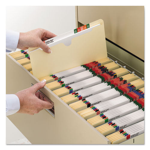 Smead® wholesale. Manila File Jackets, 2-ply Straight Tab, Letter Size, Manila, 100-box. HSD Wholesale: Janitorial Supplies, Breakroom Supplies, Office Supplies.