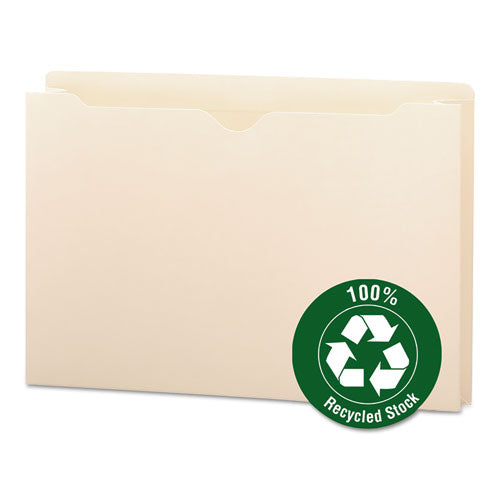 Smead® wholesale. 100% Recycled Top Tab File Jackets, Straight Tab, Legal Size, Manila, 50-box. HSD Wholesale: Janitorial Supplies, Breakroom Supplies, Office Supplies.