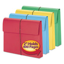 Smead® wholesale. Expanding Wallet With Elastic Cord, 2" Expansion, 1 Section, Letter Size, Assorted, 50-box. HSD Wholesale: Janitorial Supplies, Breakroom Supplies, Office Supplies.
