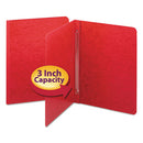 Smead® wholesale. Side Opening Press Guard Report Cover, Prong Fastener, Letter, Bright Red. HSD Wholesale: Janitorial Supplies, Breakroom Supplies, Office Supplies.
