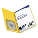 Smead® wholesale. Side Opening Press Guard Report Cover, Prong Fastener, Letter, Yellow. HSD Wholesale: Janitorial Supplies, Breakroom Supplies, Office Supplies.