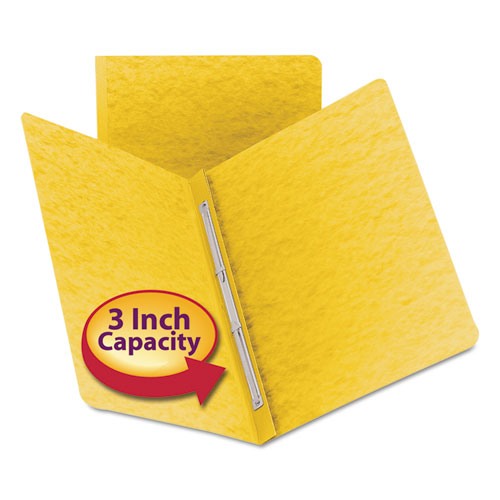 Smead® wholesale. Side Opening Press Guard Report Cover, Prong Fastener, Letter, Yellow. HSD Wholesale: Janitorial Supplies, Breakroom Supplies, Office Supplies.