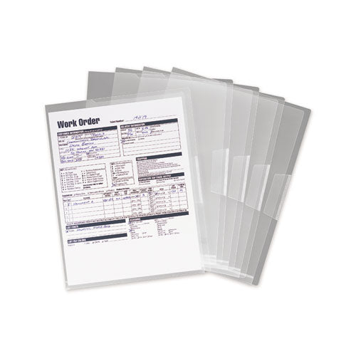 Smead® wholesale. Poly Translucent Project Jackets, Letter Size, Clear, 5-pack. HSD Wholesale: Janitorial Supplies, Breakroom Supplies, Office Supplies.