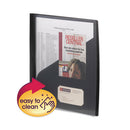 Smead® wholesale. Clear Front Poly Report Cover With Tang Fasteners, 8.5 X 11, Black, 5-pack. HSD Wholesale: Janitorial Supplies, Breakroom Supplies, Office Supplies.