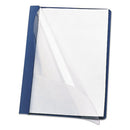 Smead® wholesale. Poly Report Cover, Tang Clip, Letter, 1-2" Capacity, Clear-dark Blue, 25-box. HSD Wholesale: Janitorial Supplies, Breakroom Supplies, Office Supplies.