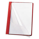 Smead® wholesale. Poly Report Cover, Tang Clip, Letter, 1-2" Capacity, Clear-red, 25-box. HSD Wholesale: Janitorial Supplies, Breakroom Supplies, Office Supplies.
