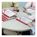 Smead® wholesale. Poly Report Cover, Tang Clip, Letter, 1-2" Capacity, Clear-red, 25-box. HSD Wholesale: Janitorial Supplies, Breakroom Supplies, Office Supplies.