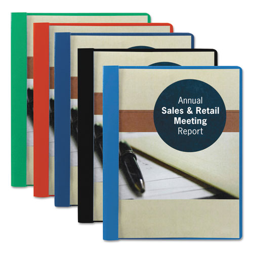 Smead® wholesale. Poly Report Cover, Tang Clip, Letter, 1-2" Capacity, Clear-red, 25-box. HSD Wholesale: Janitorial Supplies, Breakroom Supplies, Office Supplies.