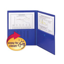 Smead® wholesale. Poly Two-pocket Folder W-security Pocket, 11 X 8 1-2, Blue, 5-pack. HSD Wholesale: Janitorial Supplies, Breakroom Supplies, Office Supplies.