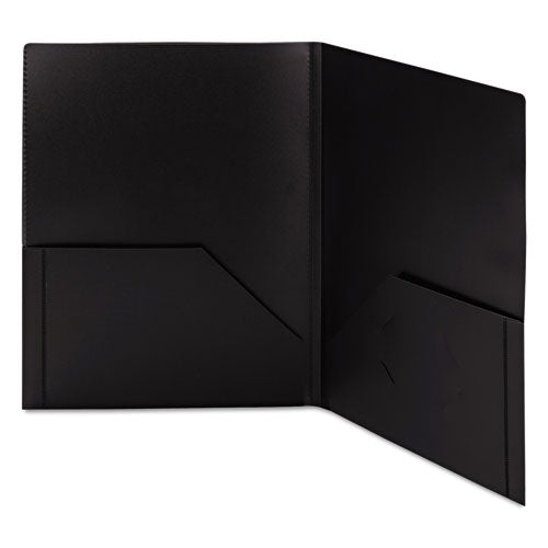Smead® wholesale. Frame View Poly Two-pocket Folder, 11 X 8.5, Clear-black, 5-pack. HSD Wholesale: Janitorial Supplies, Breakroom Supplies, Office Supplies.