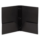 Smead® wholesale. Poly Two-pocket Folder W-fasteners, 11 X 8.5, Black, 25-box. HSD Wholesale: Janitorial Supplies, Breakroom Supplies, Office Supplies.